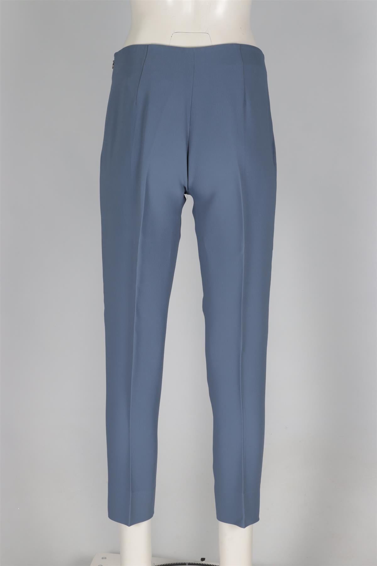 ANTONIO BERARDI BLUE CREPE STRAIGHT LEG PANTS IT 44 UK 12