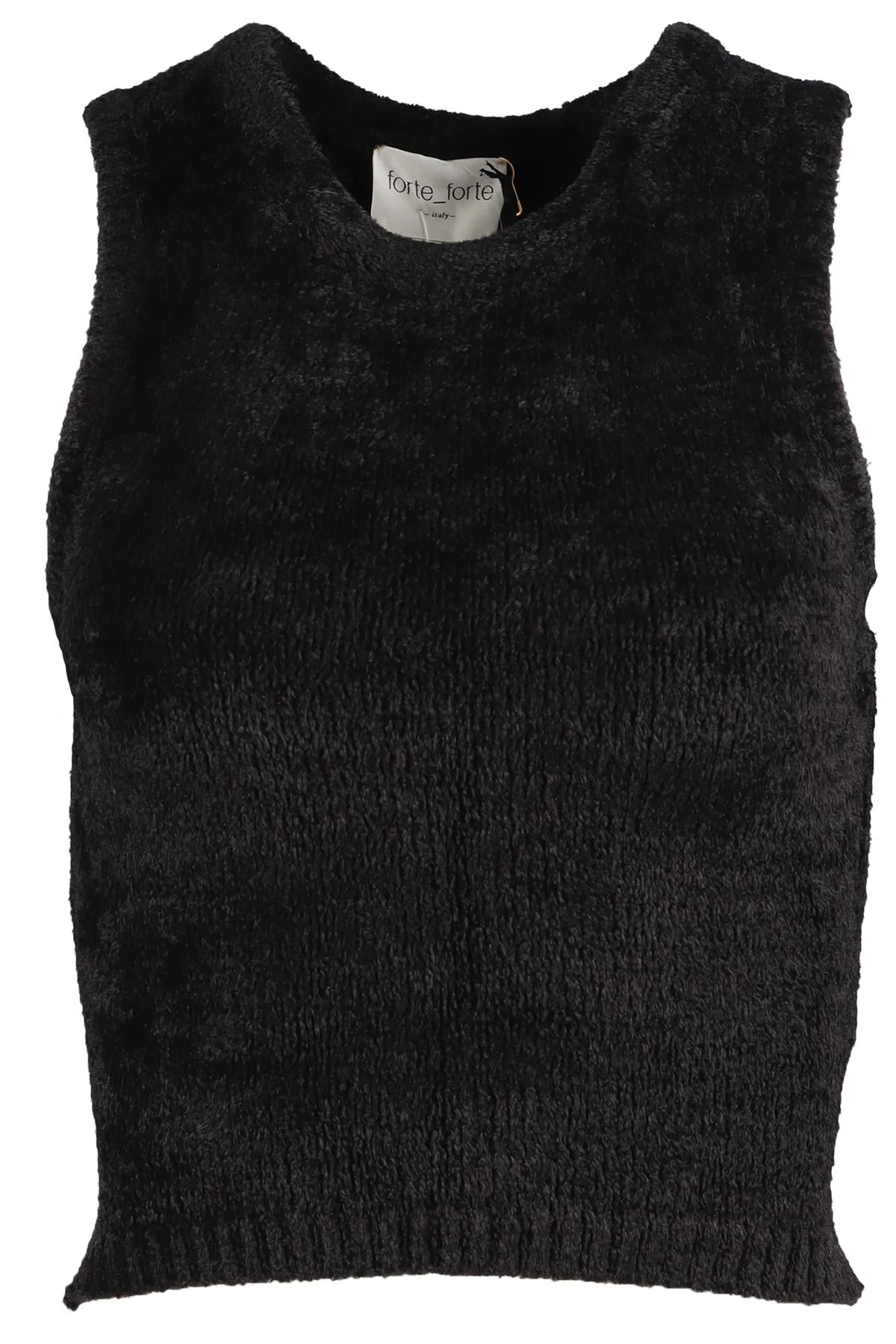FORTE FORTE BLACK CHENILLE TOP US 2