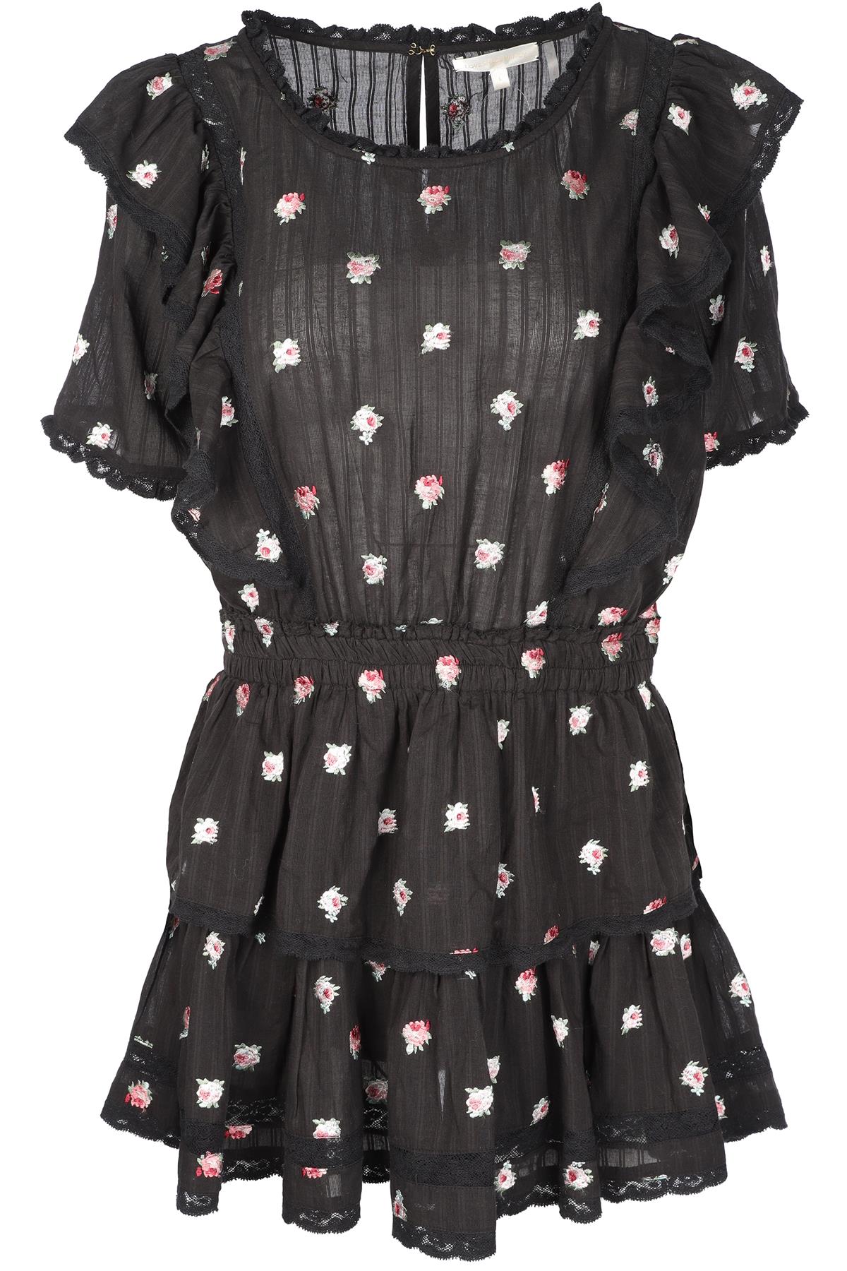 LOVESHACKFANCY BLACK MINI DRESS LARGE