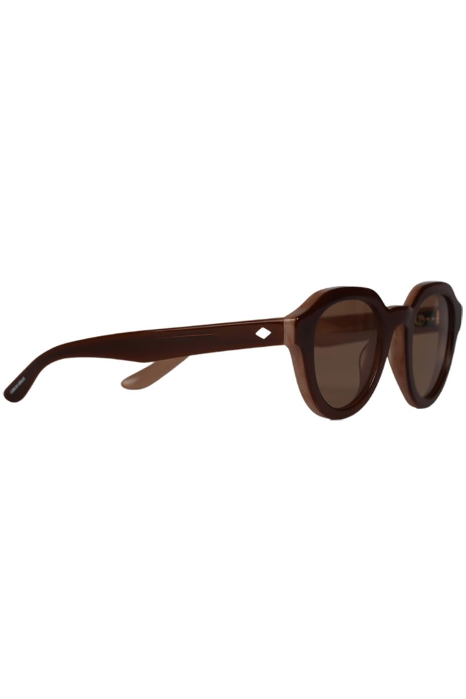 GIORGIO ARMANI ROUND FRAME ACETATE SUNGLASSES