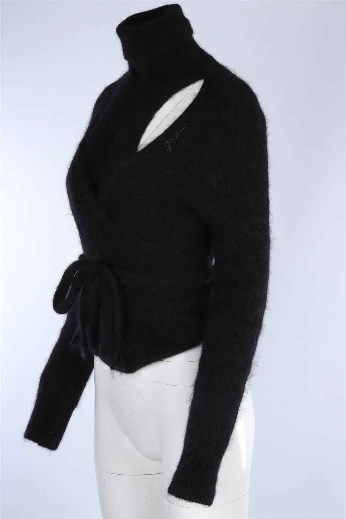 GANNI BLACK ALPACA SWEATER MEDIUM