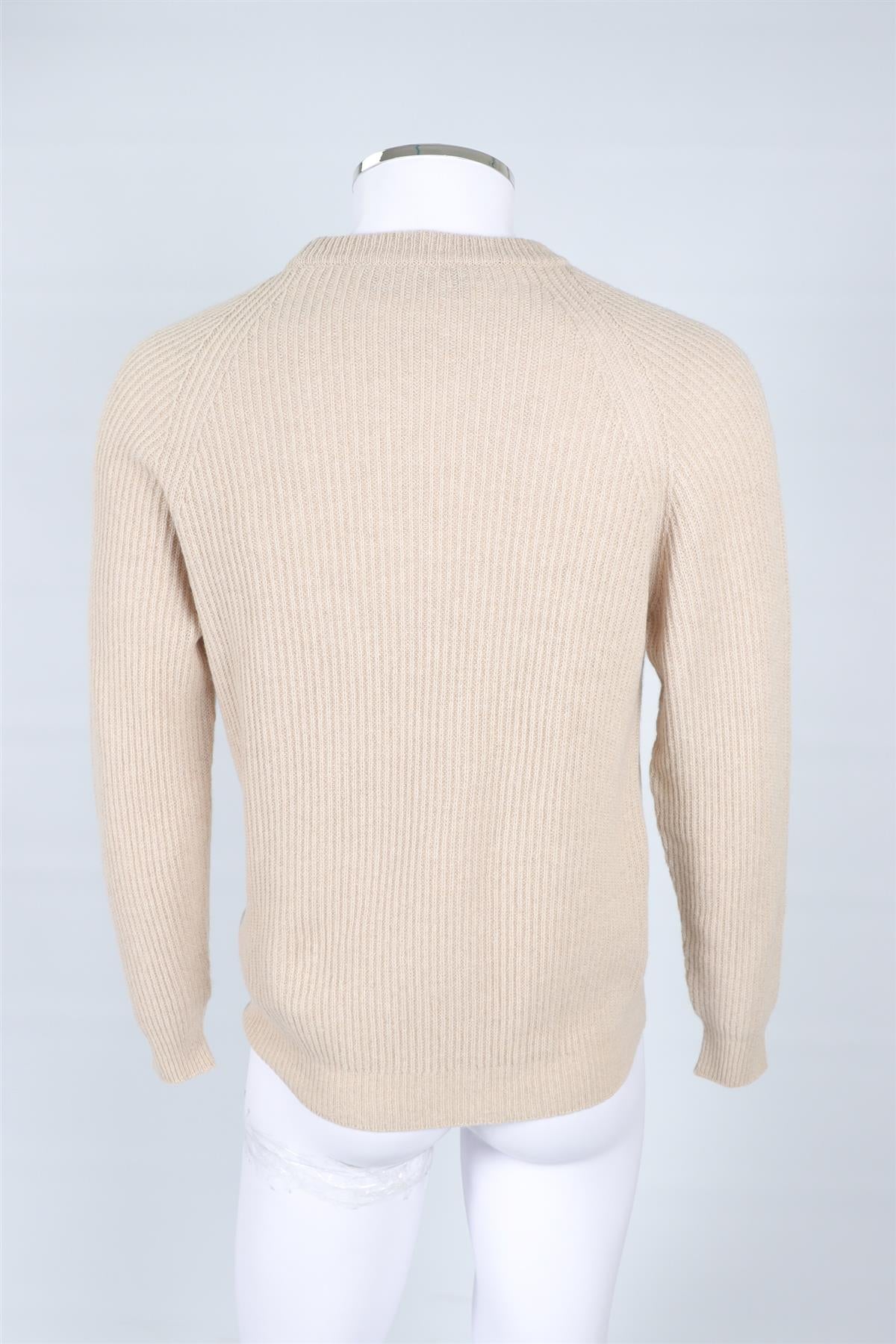 THOM SWEENEY BEIGE MEN'S CASHMERE SWEATER MEDIUM