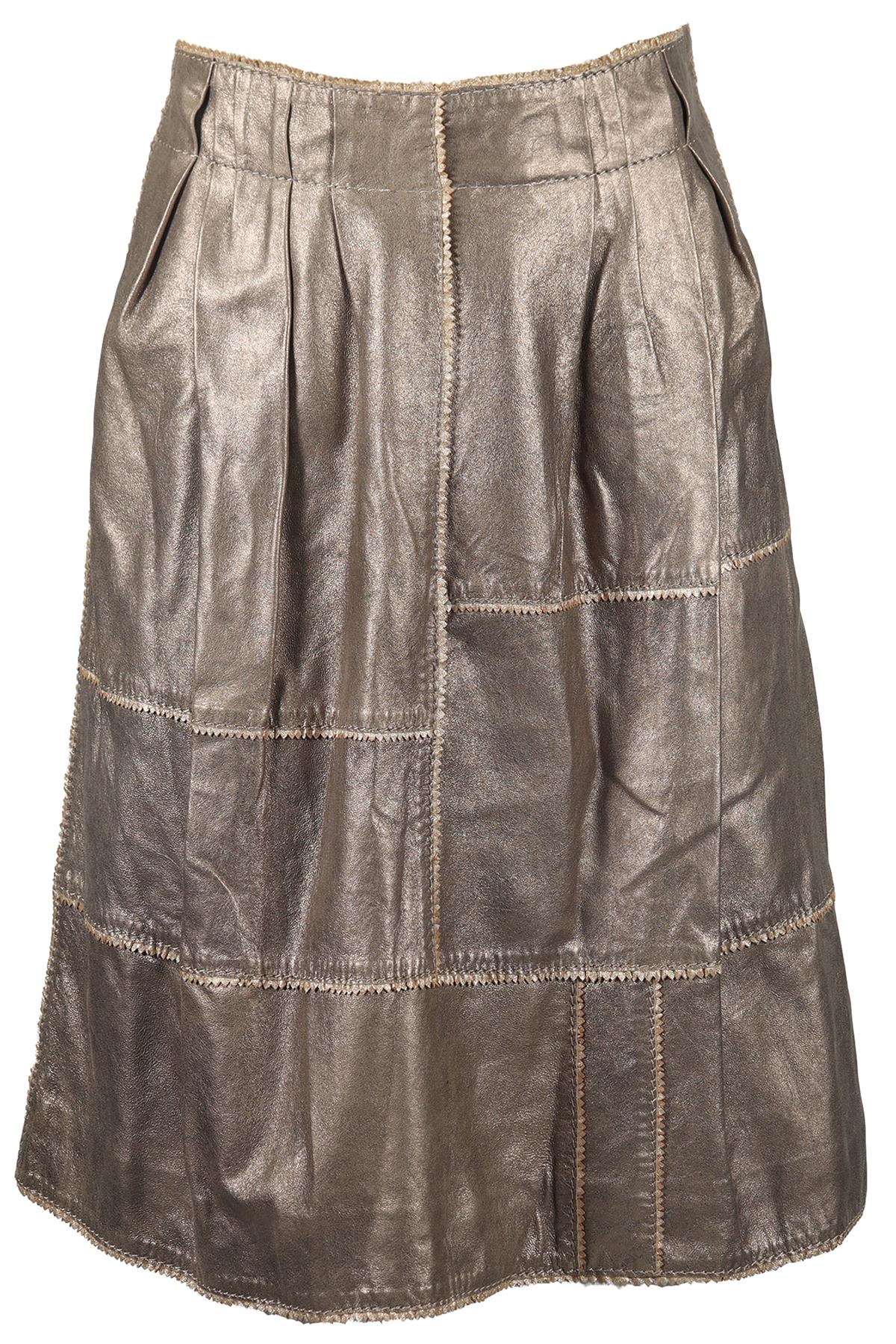 LOUIS VUITTON LEATHER MINI SKIRT FR 36 UK 8