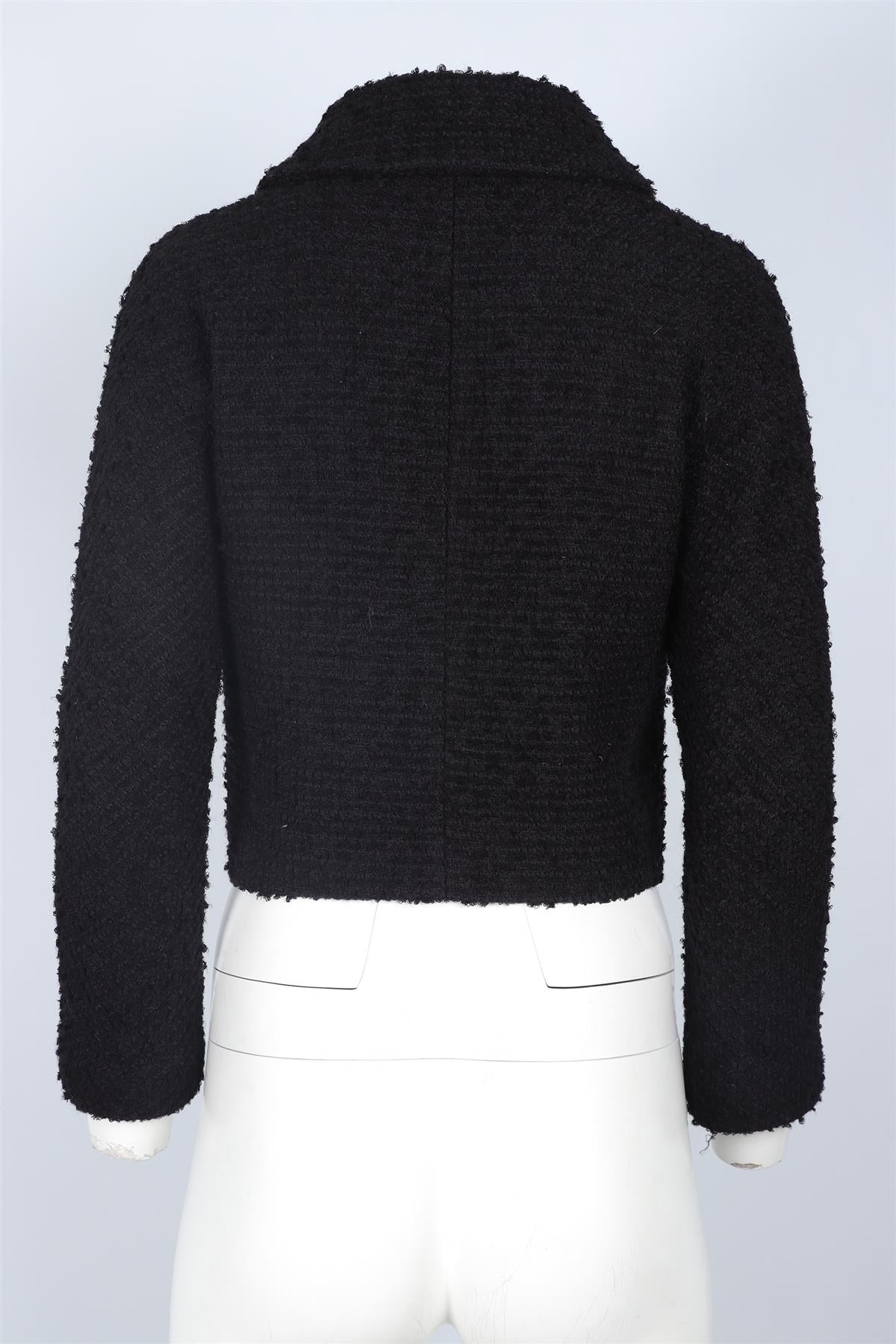 GIAMBATTISTA VALLI BLACK WOOL JACKET XSMALL