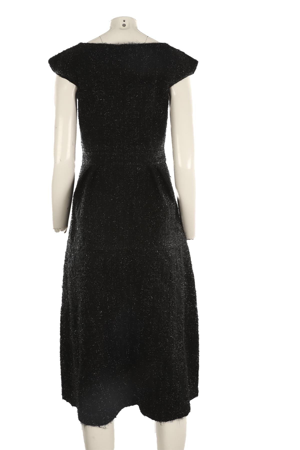 CO BLACK WOOL MAXI DRESS SMALL