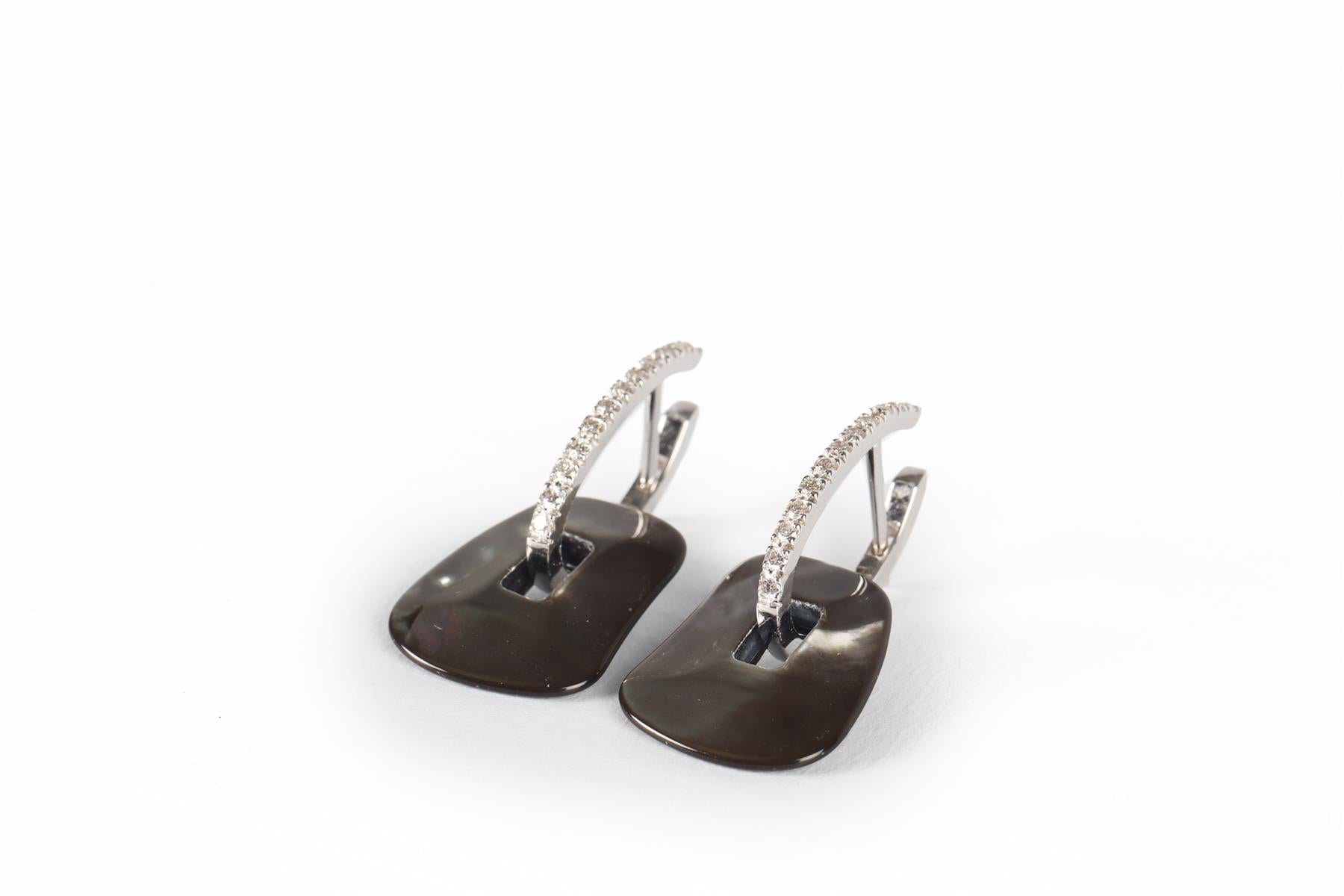 MATTIOLI PUZZLE 18KT WHITE GOLD AND DIAMONDS EARRINGS AND 11 COLOURED PAIRS SET