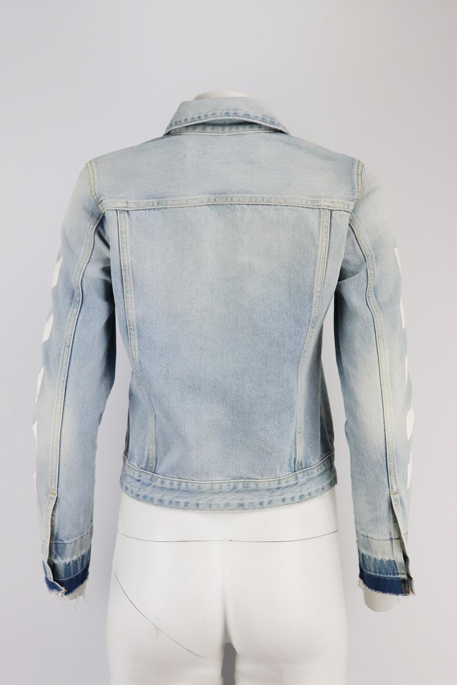 OFF-WHITE C/O VIRGIL ABLOH OMBRÉ DENIM JACKET IT 38 UK 6