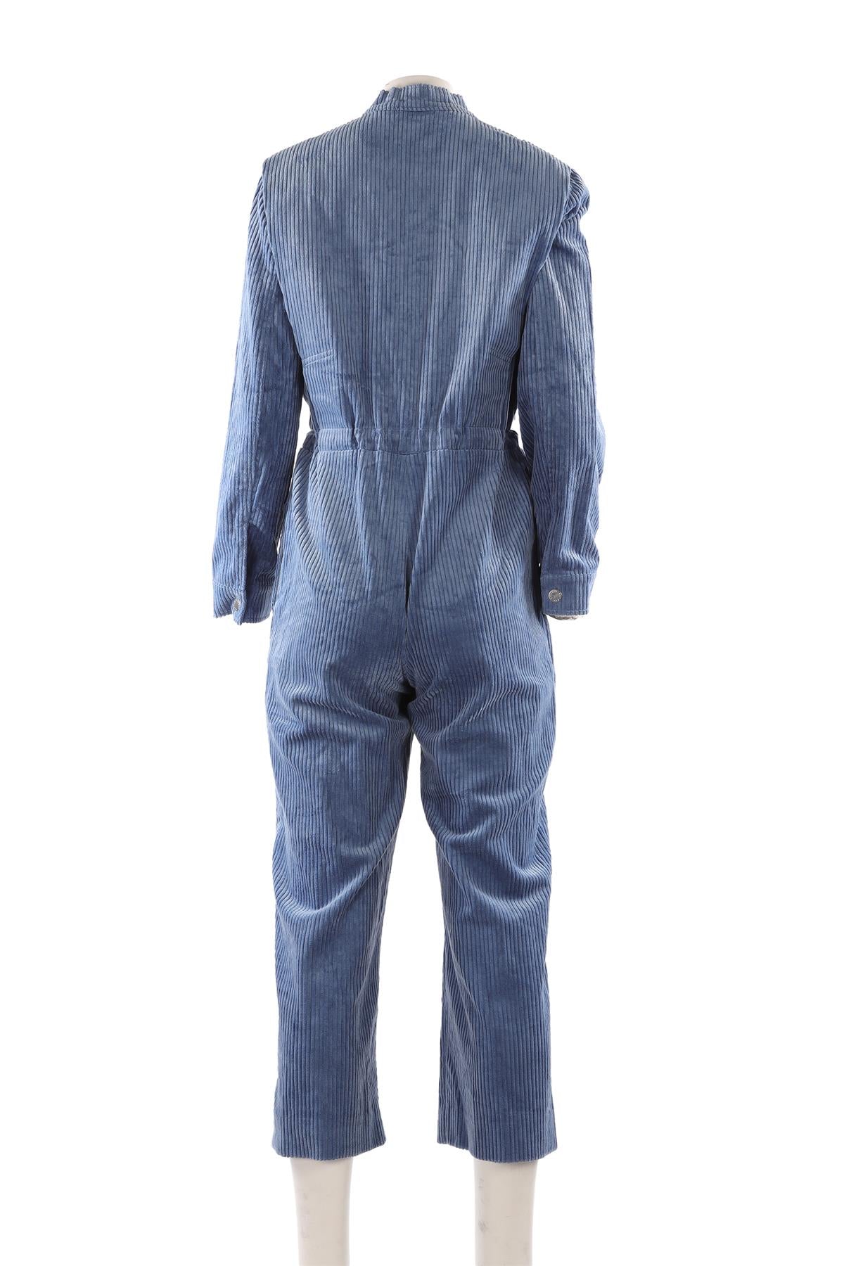 SANDRO BLUE CORDUROY JUMPSUIT FR 40 UK 12