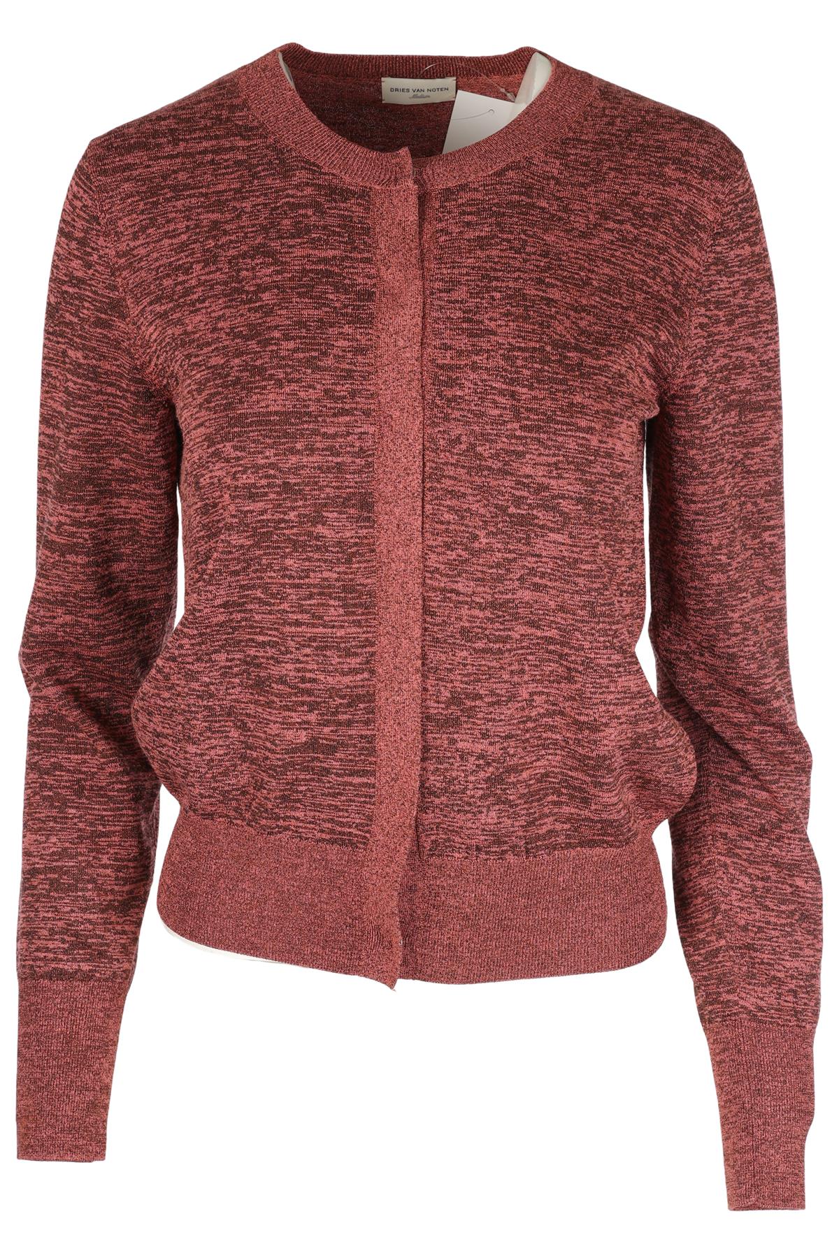 DRIES VAN NOTEN PINK KNIT CARDIGAN MEDIUM
