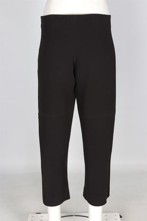 CHLOÉ BLACK CREPE WIDE LEG TROUSERS FR 42 UK 14