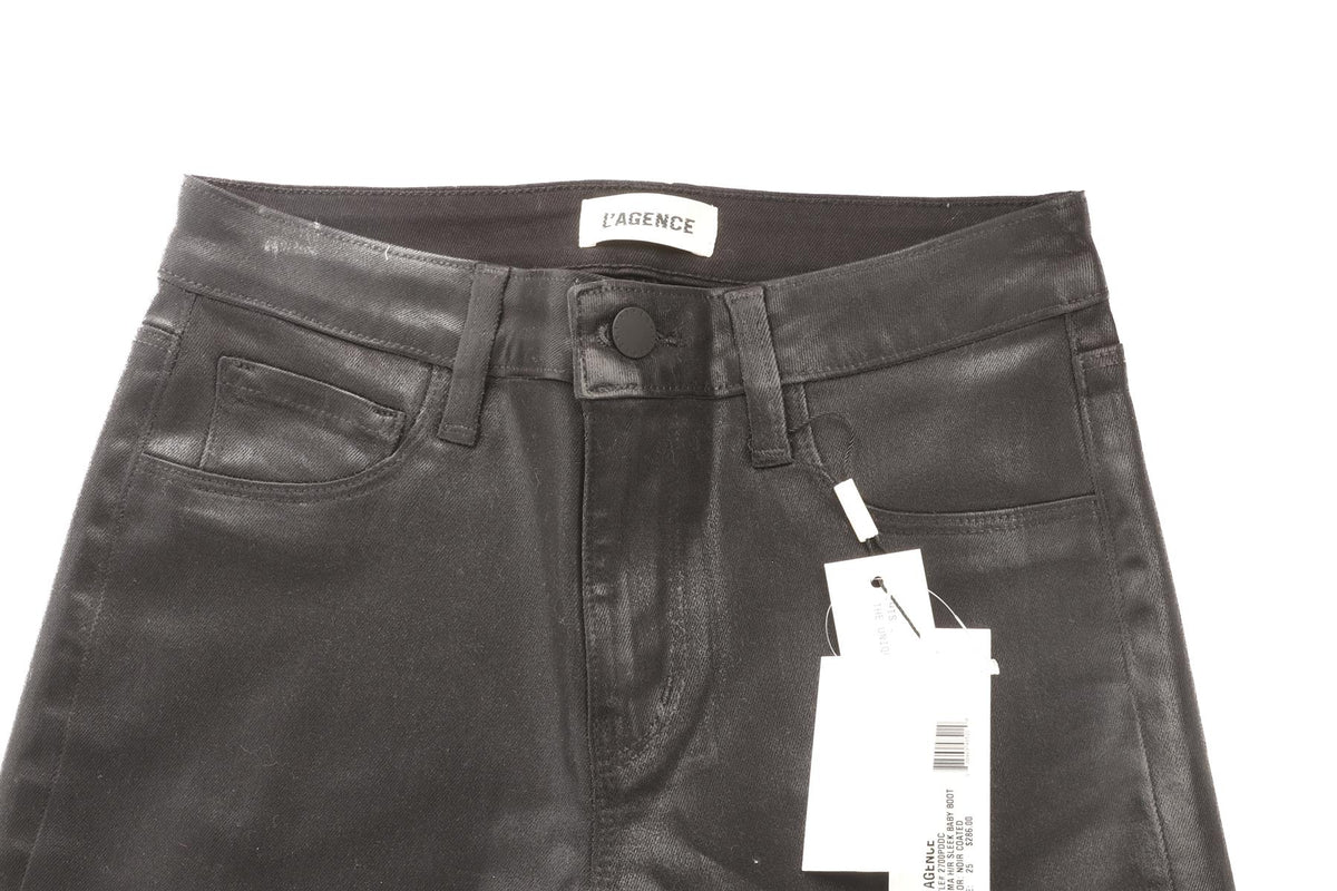 L'AGENCE BLACK HIGH RISE BOOTCUT JEANS W25