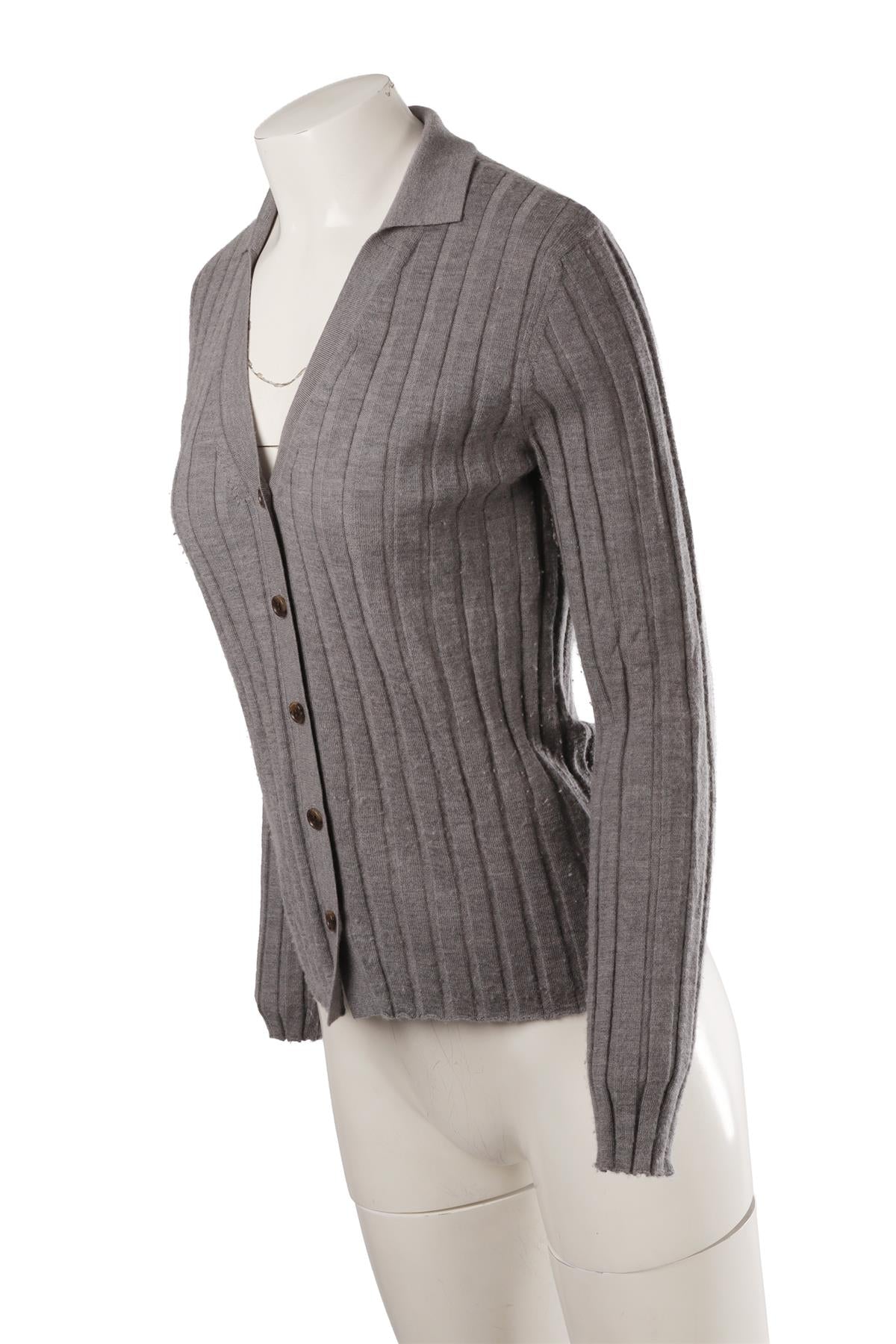 GREY CASHMERE CARDIGAN