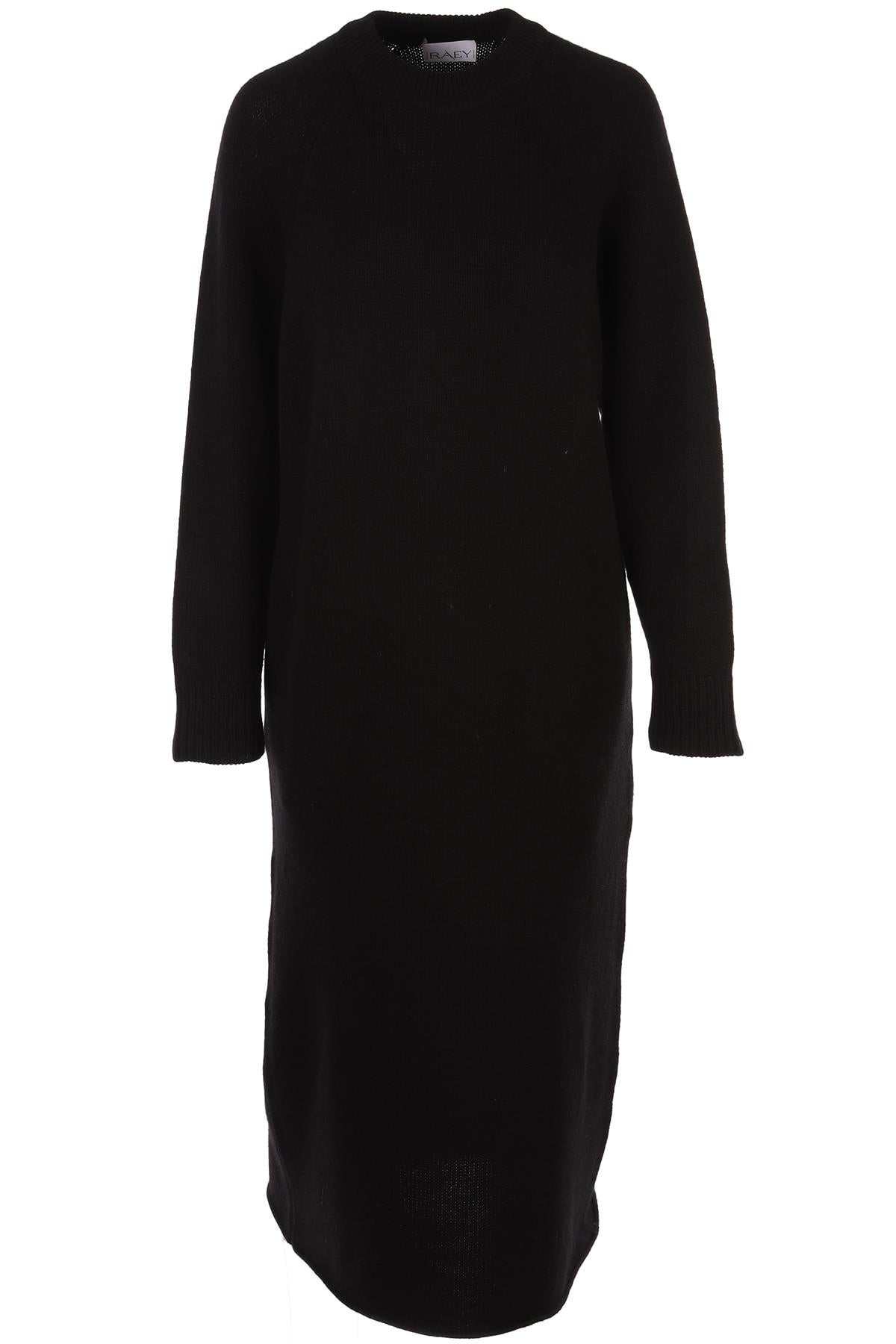 RAEY BLACK CASHMERE MAXI DRESS XXSMALL