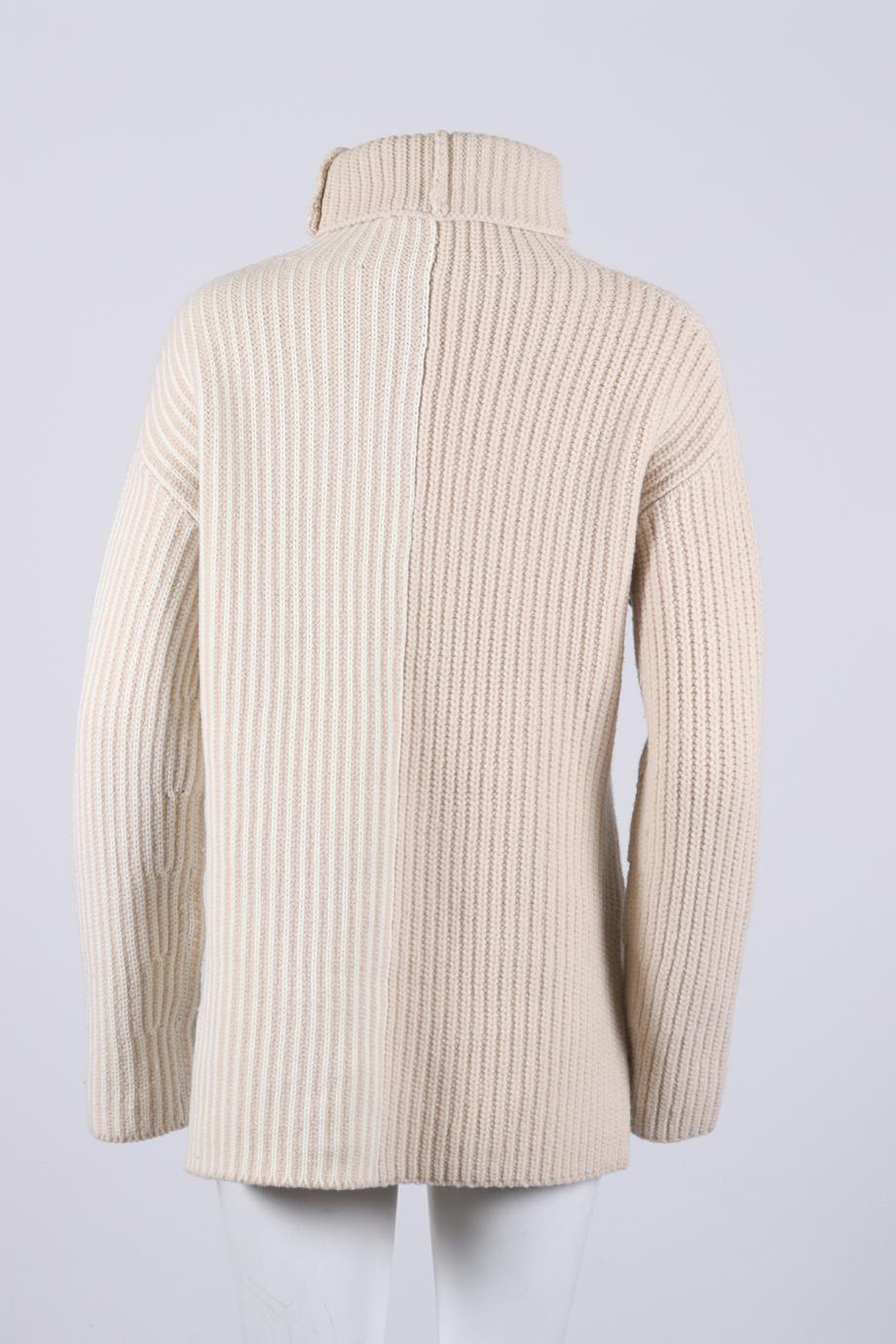 JOSEPH RIBBED WOOL BLEND TURTLENECK SWEATER XSMALL