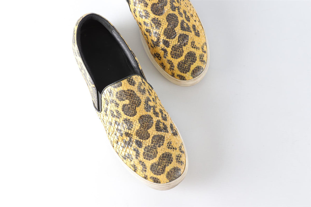 CELINE YELLOW LEATHER SLIP ON SNEAKERS EU 40 UK 7 US 10