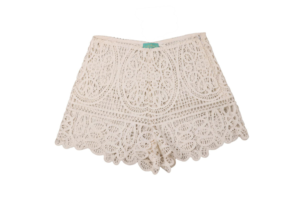 WAIMARI WHITE LACE SHORTS SMALL