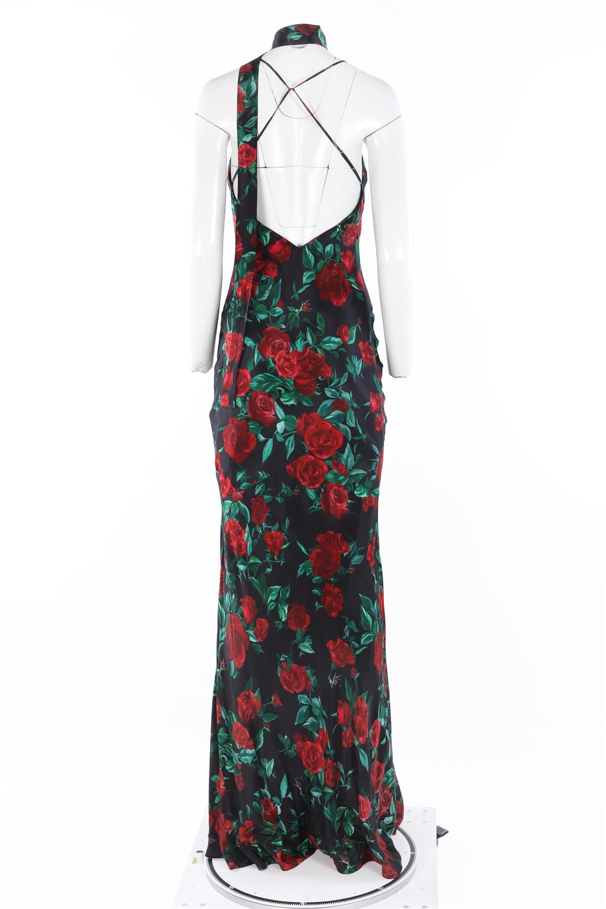 Alexandra Miro Black Chiffon Maxi Dress