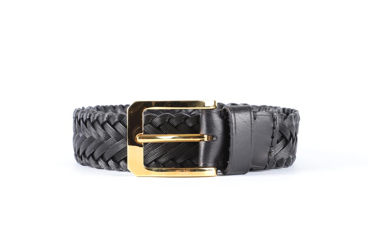 TOM FORD BLACK MEN'S LEATHER BELT 90 CM