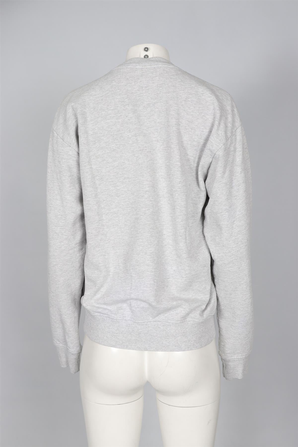 SPORTY & RICH GREY COTTON SWEATSHIRT XSMALL
