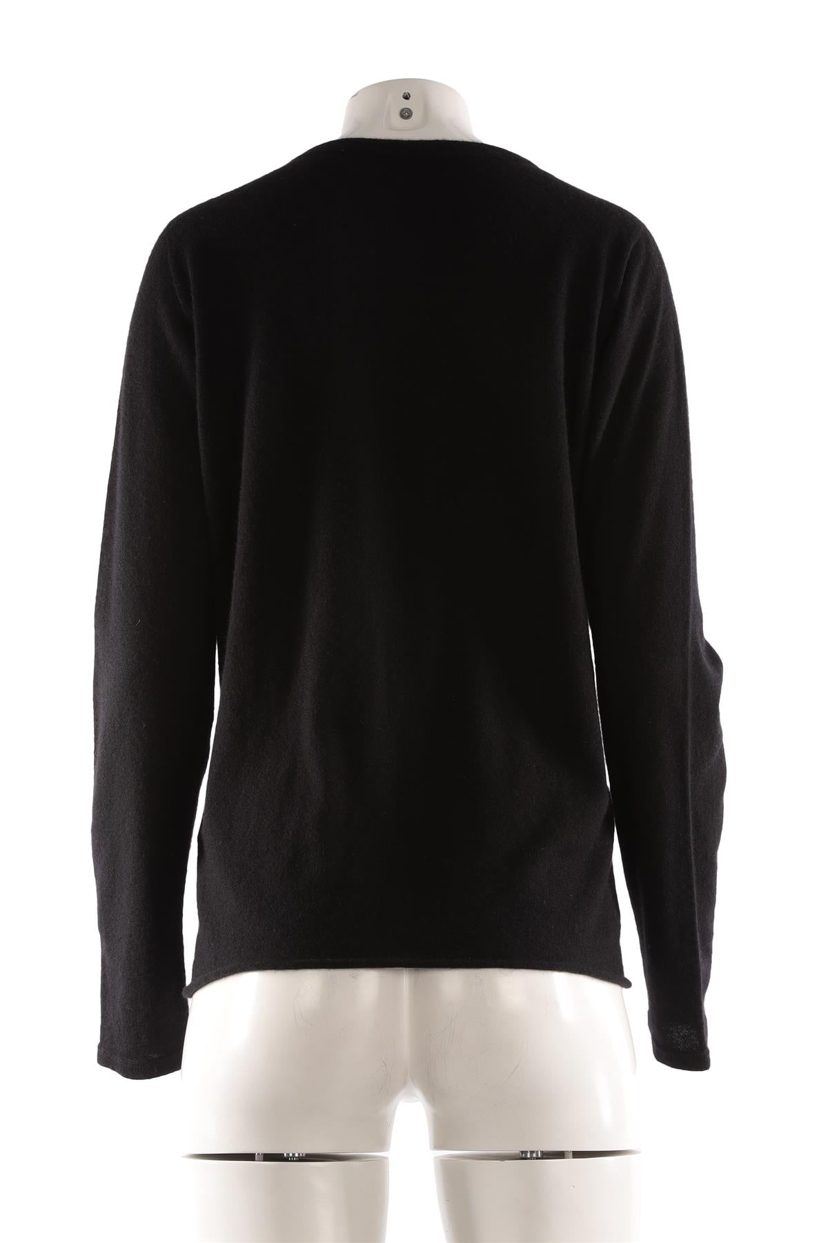 MAJESTIC FILATURES BLACK CASHMERE SWEATER FR 42
