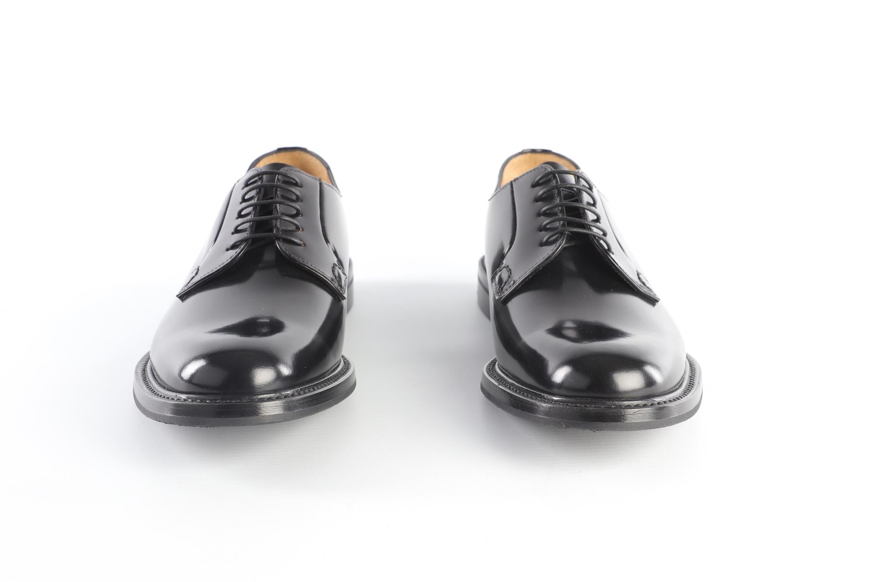 CHURCH'S BLACK LEATHER DERBY SHOES EU 40 UK 7 US 10