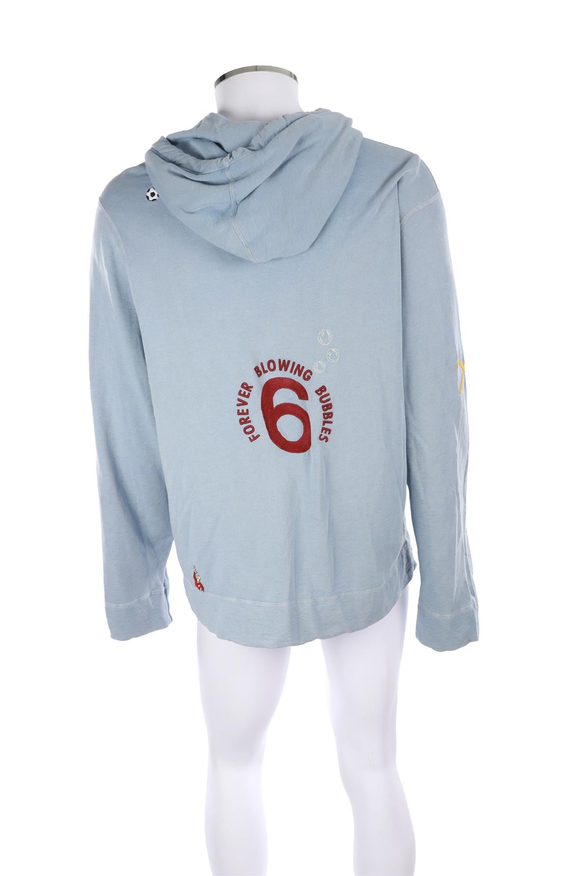 JAMES PERSE BLUE COTTON HOODIE XLARGE
