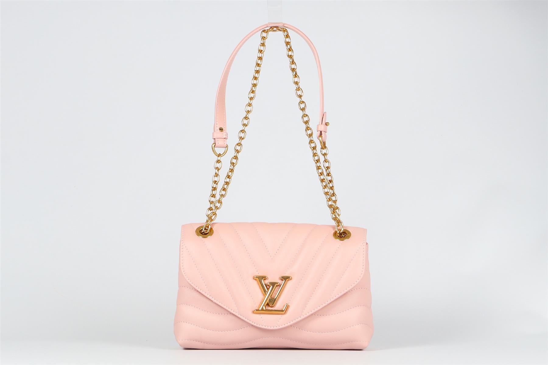 LOUIS VUITTON PINK NEW WAVE CHAIN MM LEATHER SHOULDER BAG