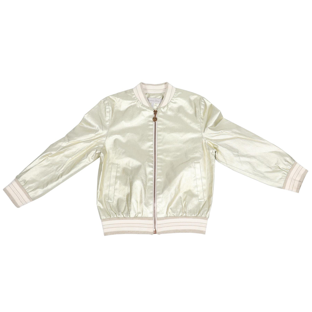 CHRISTIAN DIOR GOLD KIDS GIRLS CANVAS JACKET 6 YEARS