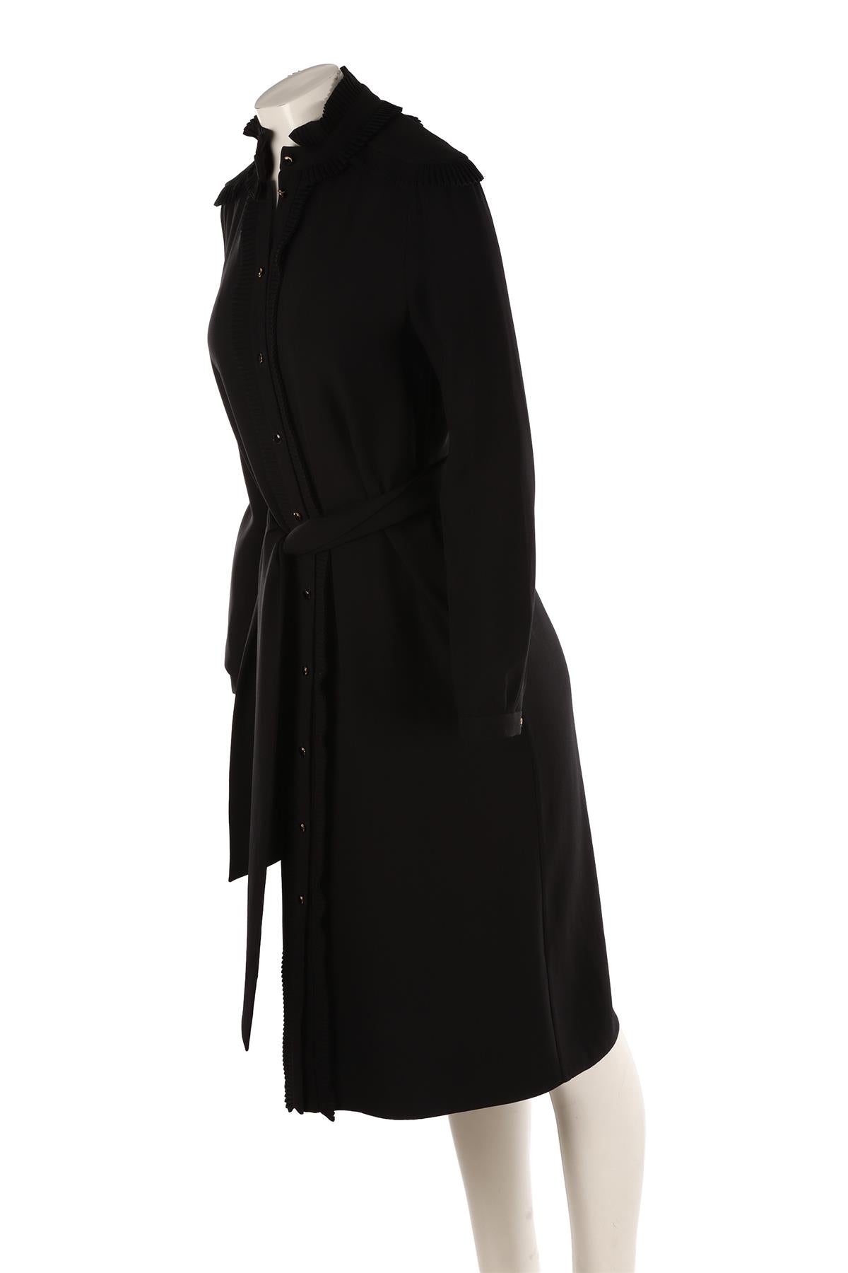 VANESSA SEWARD BLACK CREPE MIDI DRESS FR 38 UK 10