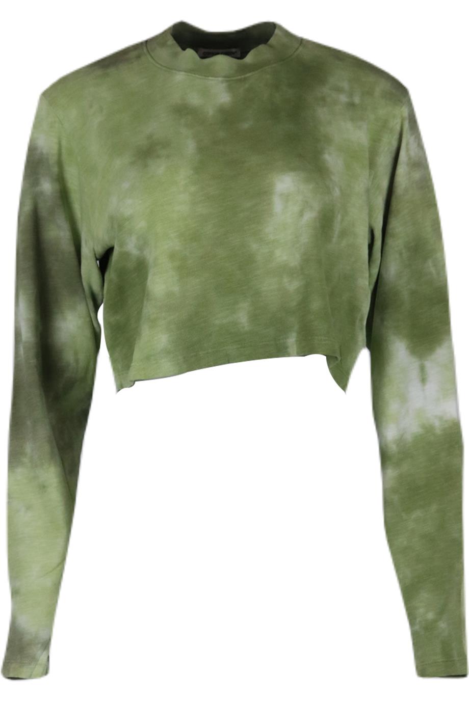 COTTON CITIZEN CROPPED TIE DYED COTTON TOP SMALL