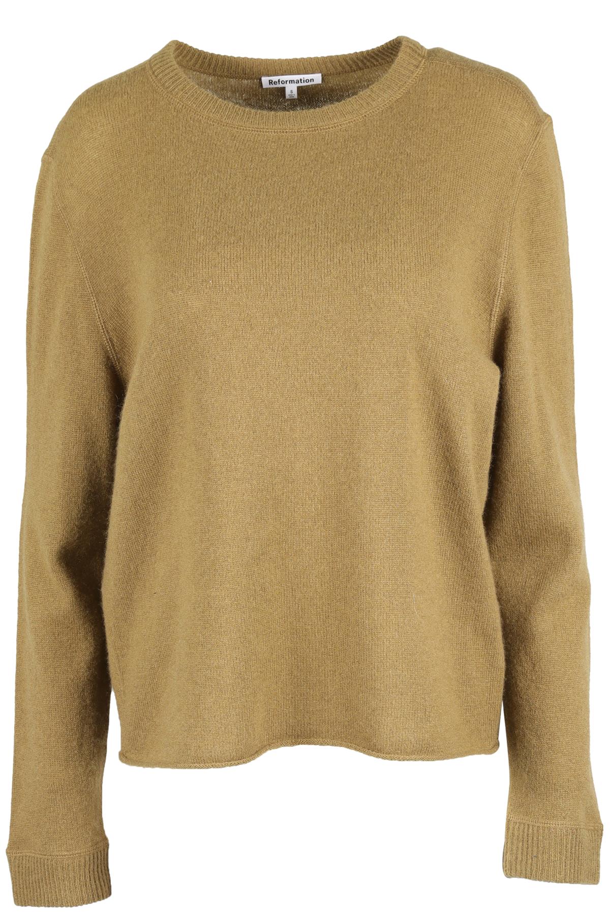 REFORMATION GREEN CASHMERE SWEATER SMALL