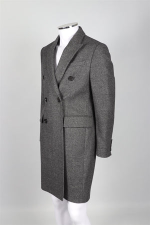 BURBERRY GREY MEN'S WOOL COAT IT 50 UK 40