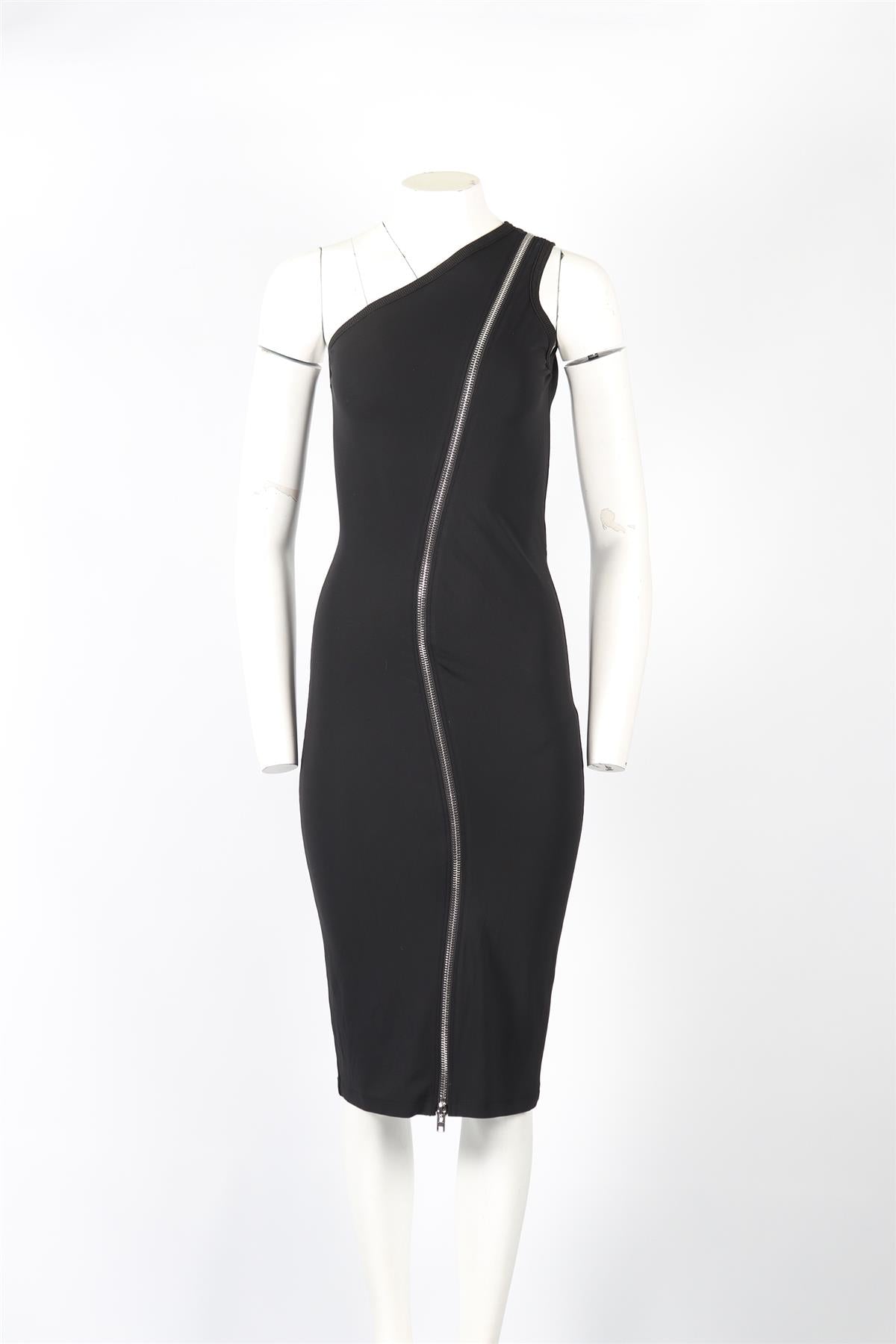 GIVENCHY ONE SHOULDER JERSEY MIDI DRESS FR 38 UK 10