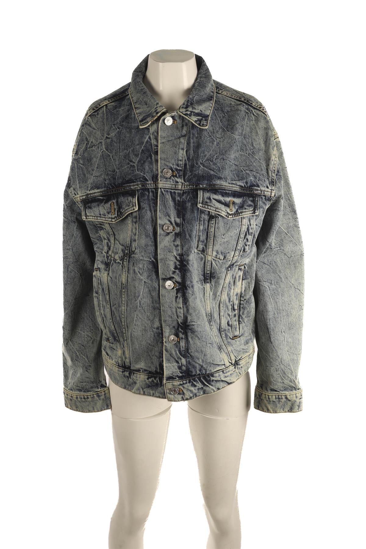 BALENCIAGA BLUE DENIM JACKET FR 36 UK 8
