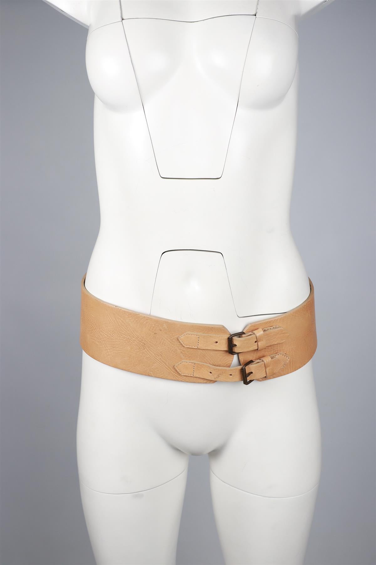 PLEIN SUD BROWN LEATHER WAIST BELT FR 36 UK 8