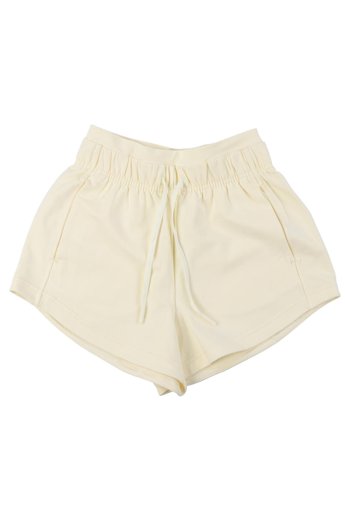 LULULEMON YELLOW COTTON SHORTS US 2 UK 6