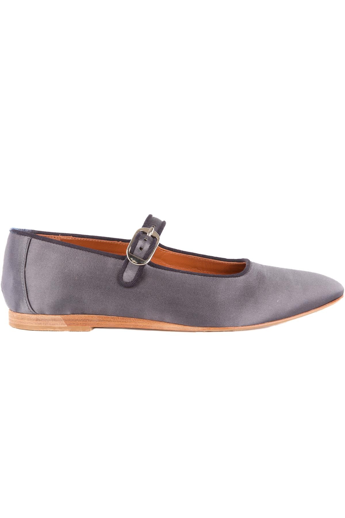 LE MONDE BERYL NAVY SATIN BALLET FLATS EU 38.5 UK 5.5 US 8.5