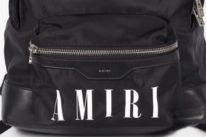 AMIRI BLACK NYLON AND LEATHER BACKPACK