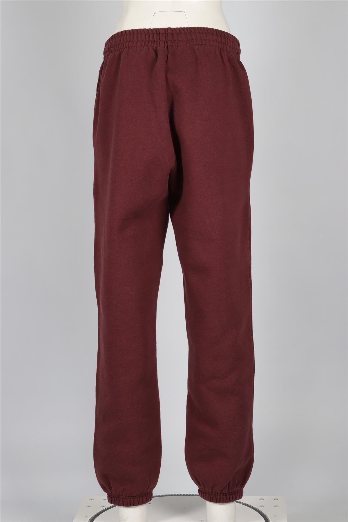 ANINE BING BURGUNDY COTTON TRACK PANTS MEDIUM