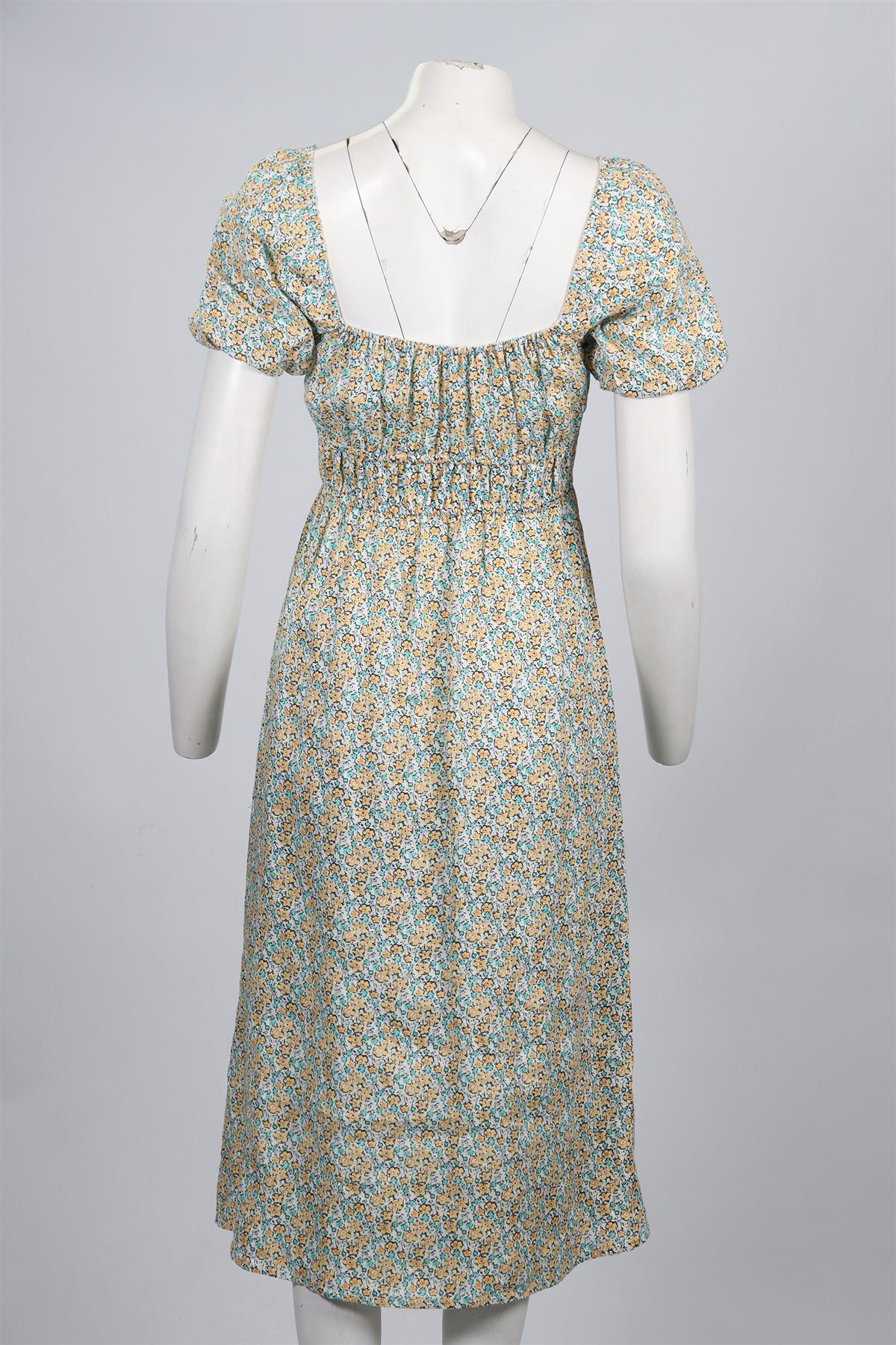 FAITHFULL THE BRAND LINEN MIDI DRESS SMALL