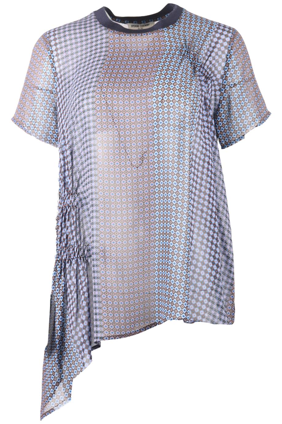 OPENING CEREMONY PRINTED SILK BLEND TOP US 4 UK 8