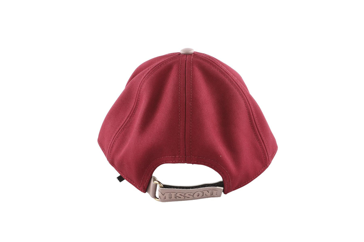 MISSONI RED COTTON BASEBALL CAP