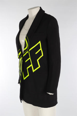 OFF WHITE + VIRGIL ABLOH BLACK TWILL BLAZER IT 40 UK 8