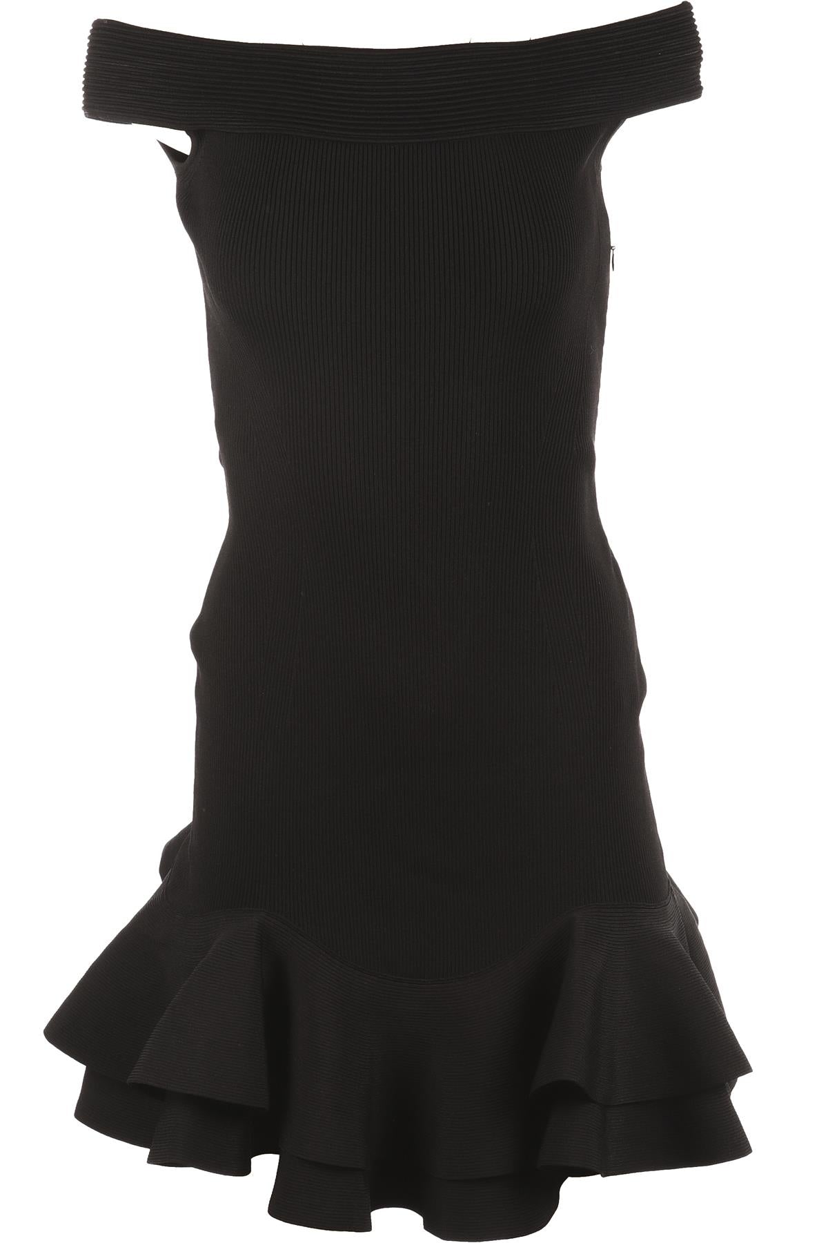 ALEXANDER MCQUEEN BLACK KNIT MINI DRESS LARGE
