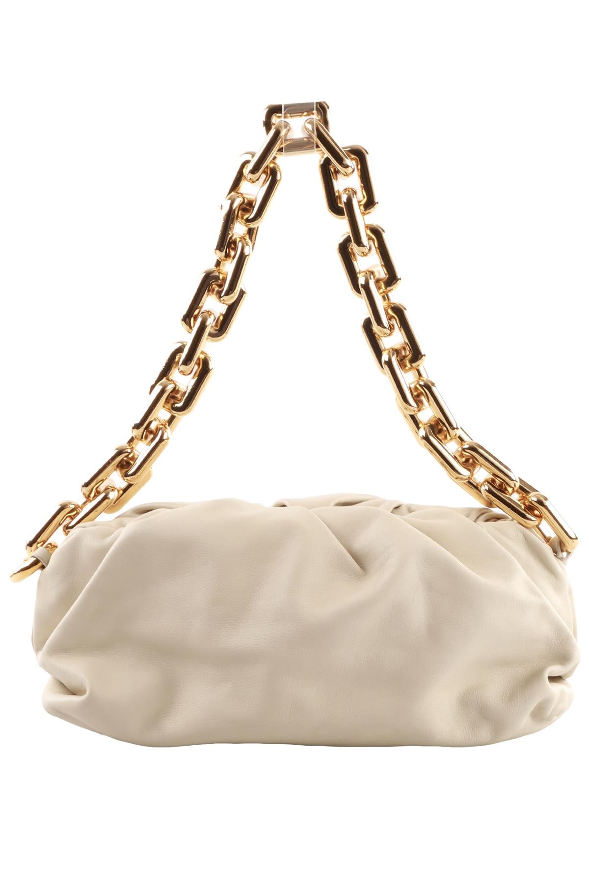 ECRU THE CHAIN POUCH LEATHER SHOULDER BAG
