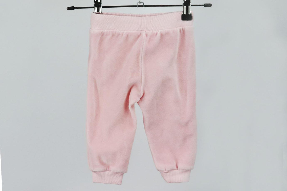 MOSCHINO BABY GIRLS LOGO VELOUR TRACKSUIT 6-9 MONTHS
