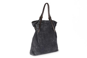 TOMAS MAIER NAVY SUEDE TOTE BAG