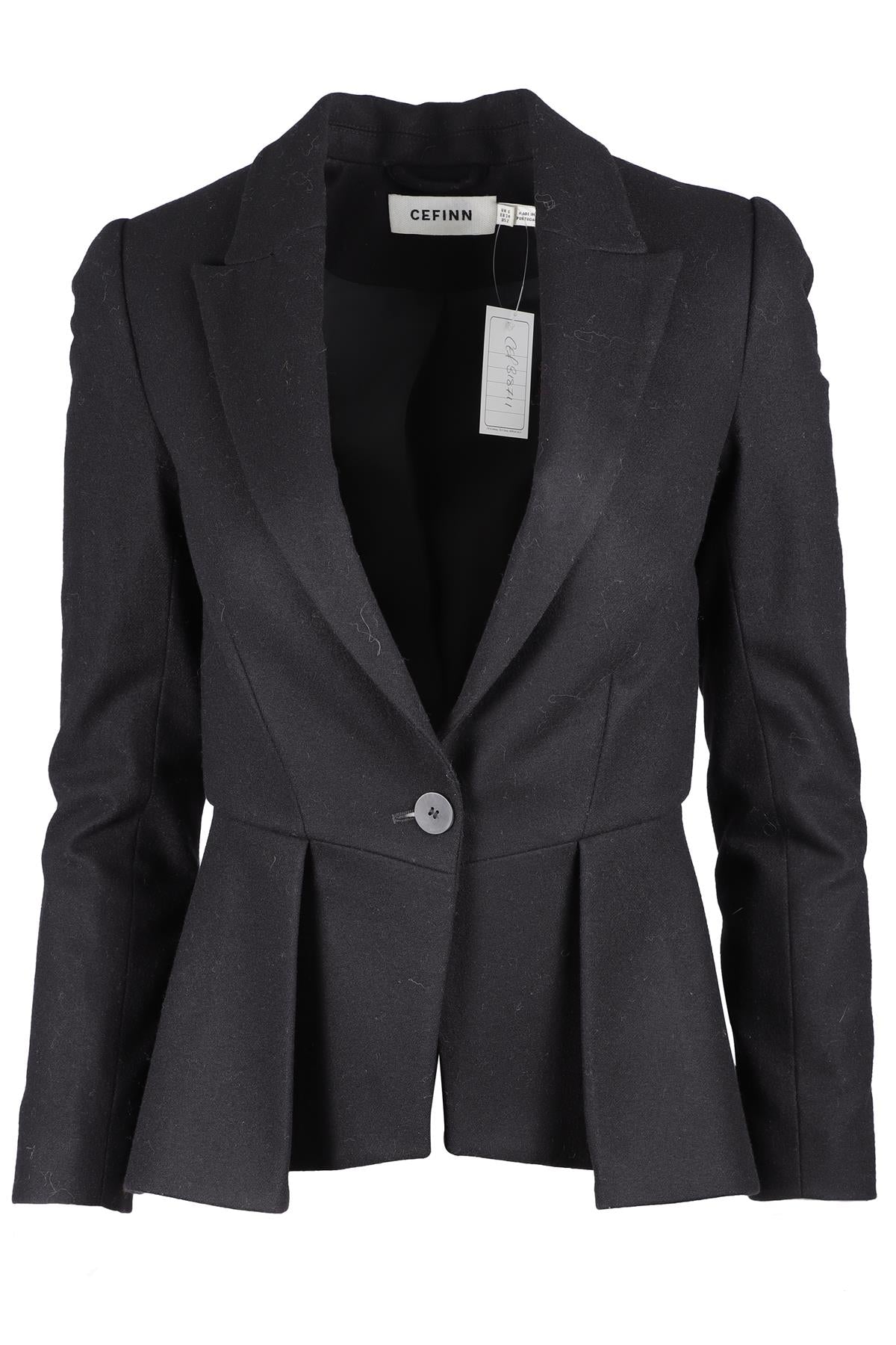 CEFINN BLACK WOOL BLAZER UK 6