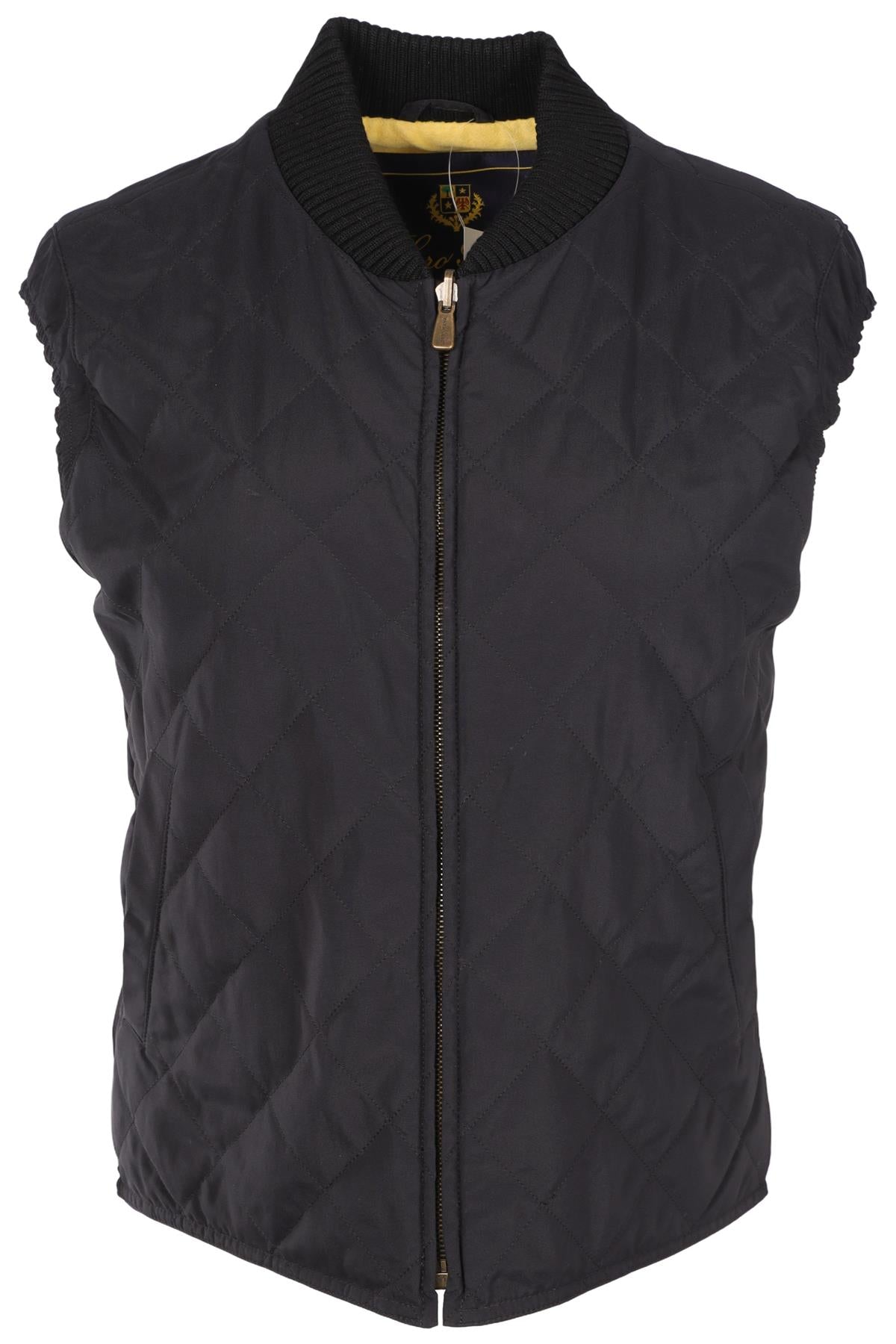 LORO PIANA BLACK VINTAGE SHELL GILET MEDIUM