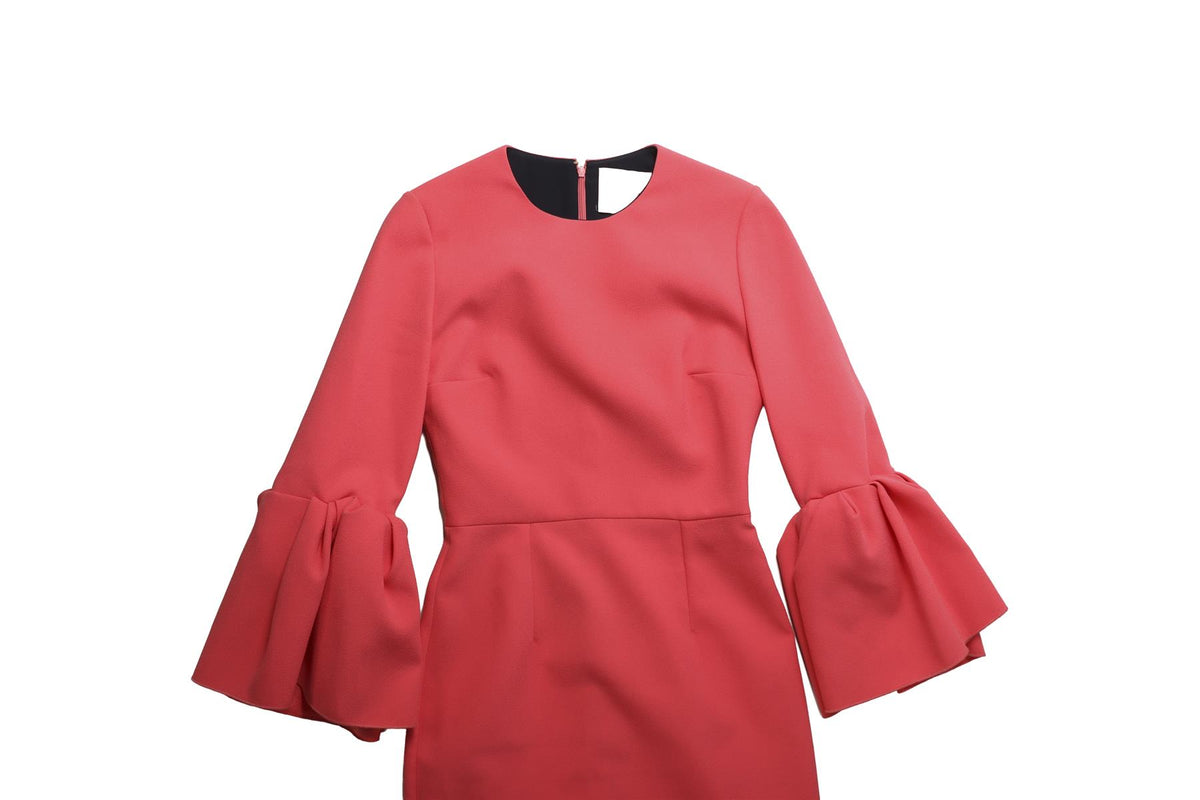 ROKSANDA PINK CREPE MIDI DRESS UK 6